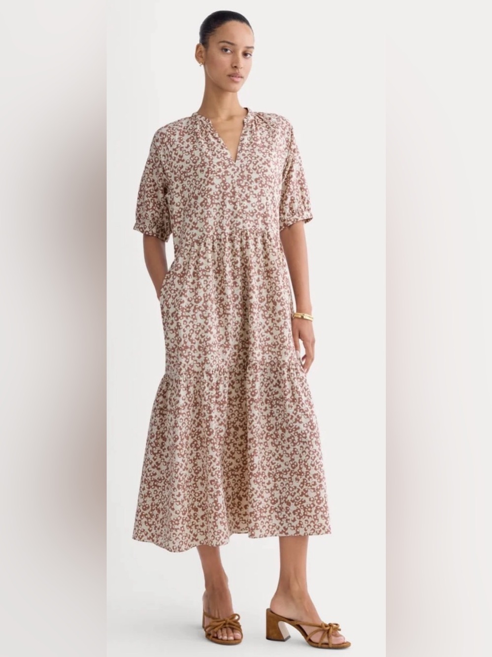 EVERLANE THE FARMERS MARKET MIDI COTTON DRESS, SIZE‎  S